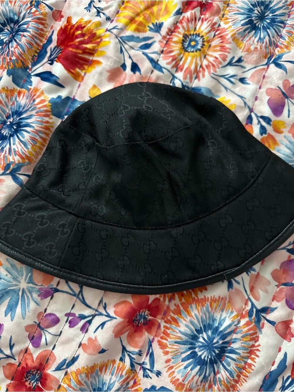 Black Monogram Jacquard Bucket Hat